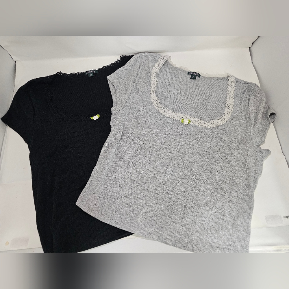 Wild Fable Tops with Lace Trim Bundle